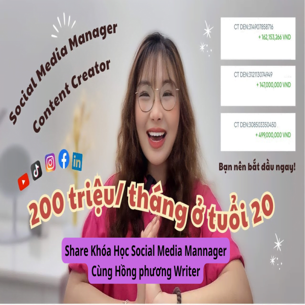 KHÓA HỌC SOCIAL MEDIA MANNAGER CÙNG HỒNG PHƯƠNG WRITER